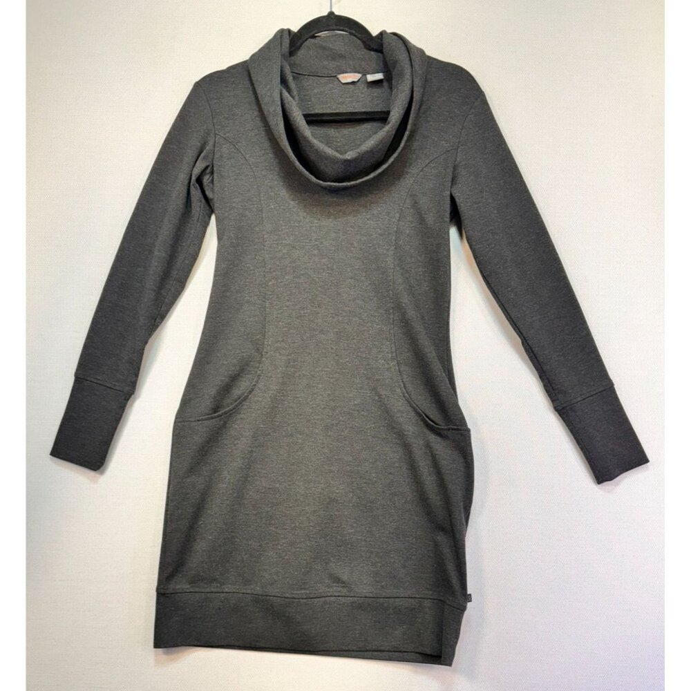 Merrell Womens Cowl Neck Long Sleeve Casual Dress Size XS Gray Pockets